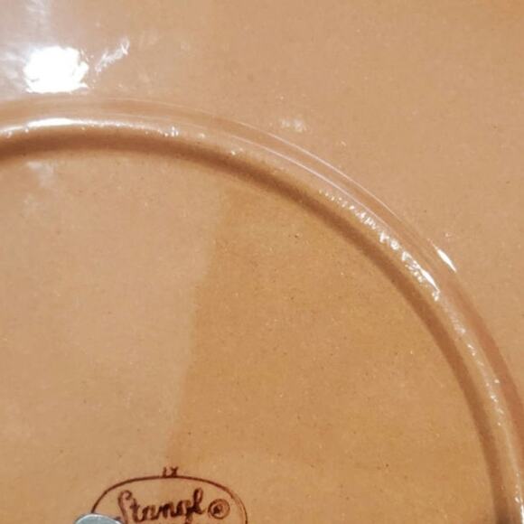 Vintage Stagl Pottery Country Garden 10" Tidbit Serving Plate Tray Stagle Stragl - Picture 9 of 10